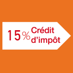 15% de crédit d'impôt !